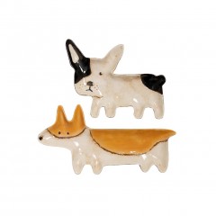 DOG DIHES CERAMICS SET OF 2 
